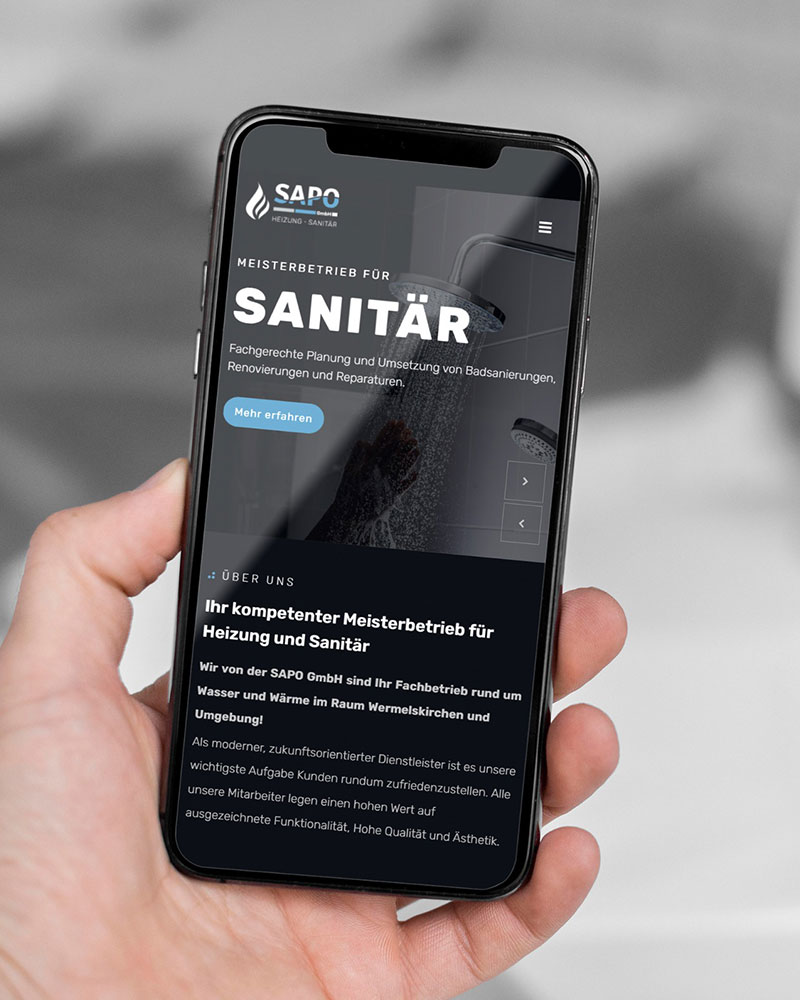 SAPO Website auf einem Smartphone
