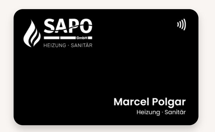 SAPO NFC Visitenkarte